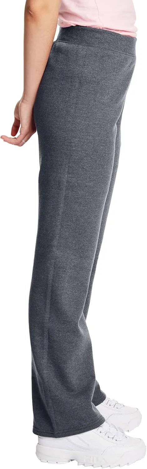 Hanes Womens Sweatpants, ComfortSoft EcoSmart Open Leg Fleece Sweatpants