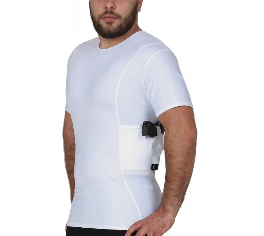 I.S.PRO USA Tactical Concealment Compression Crew Neck Shirt Gun Holder MGC018 by InstantFigure INC
