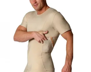 I.S.PRO USA Tactical Concealment Compression Crew Neck Shirt Gun Holder MGC018 by InstantFigure INC