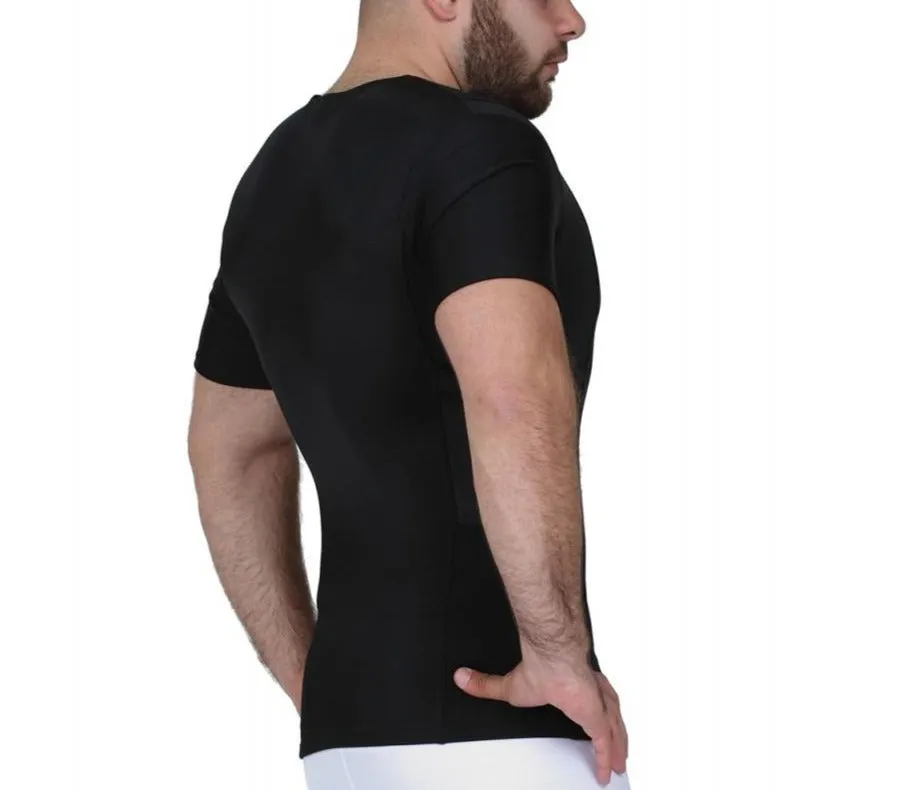 I.S.PRO USA Tactical Concealment Compression Crew Neck Shirt Gun Holder MGC018 by InstantFigure INC