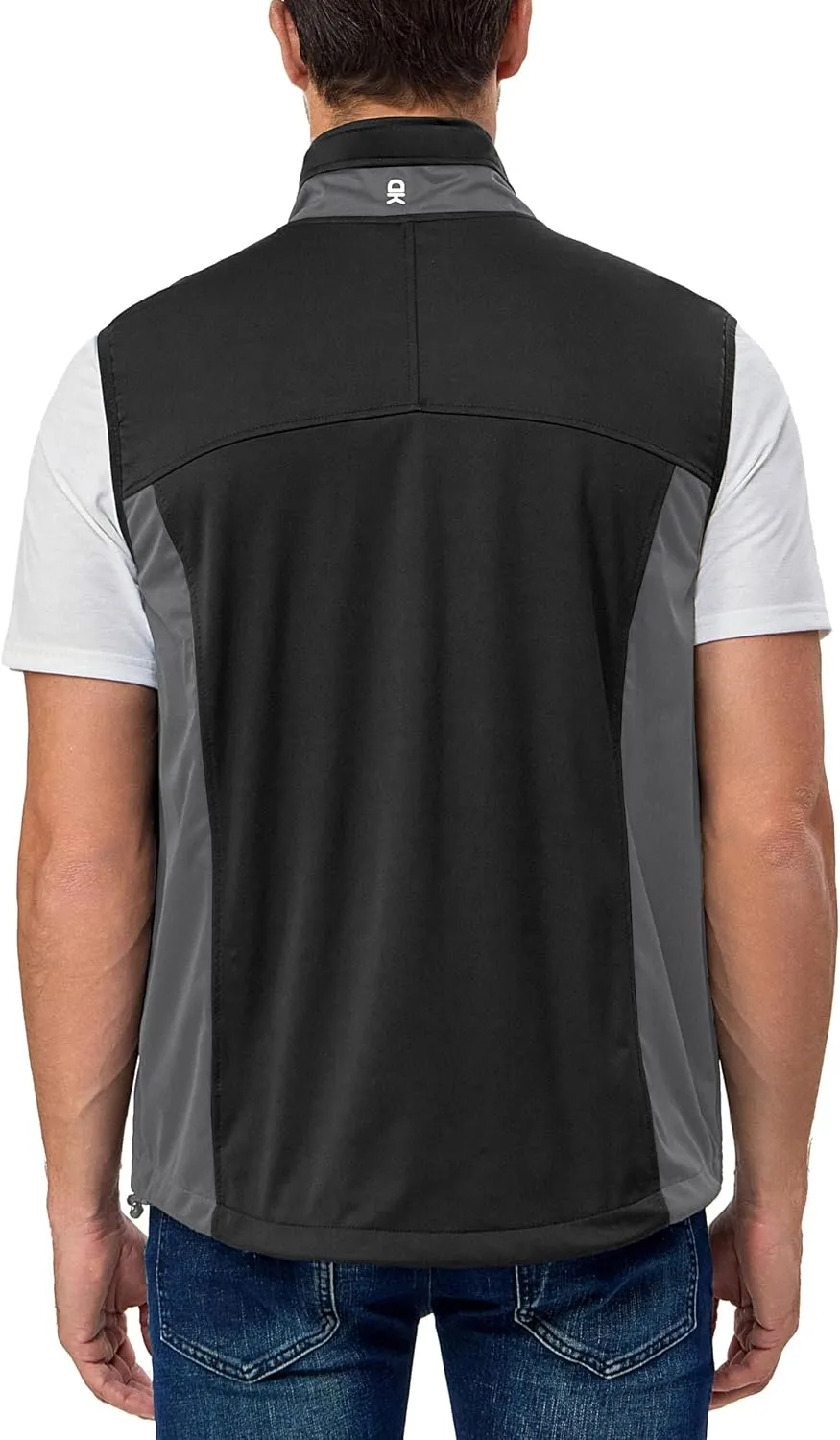 Little Donkey Andy Men's Lightweight Softshell Vest, Windproof Sleeveless Jacket for Running, Hiking, Cycling, Golf