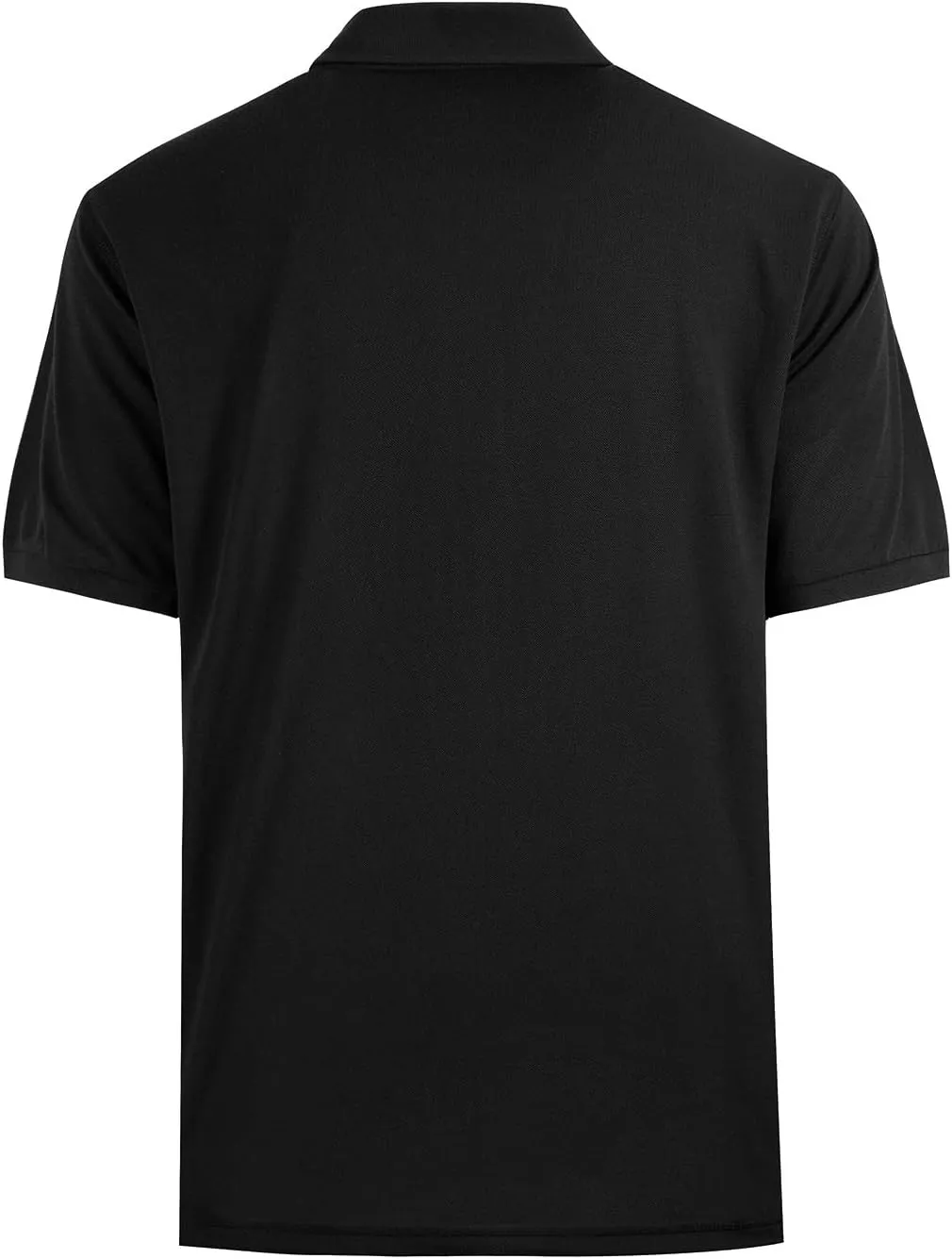Men's Short Sleeve Polo Shirt Moisture Wicking Performance Dry Fit Golf Polo with Pocket