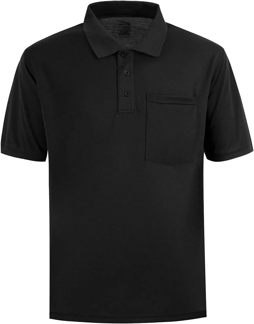 Men's Short Sleeve Polo Shirt Moisture Wicking Performance Dry Fit Golf Polo with Pocket