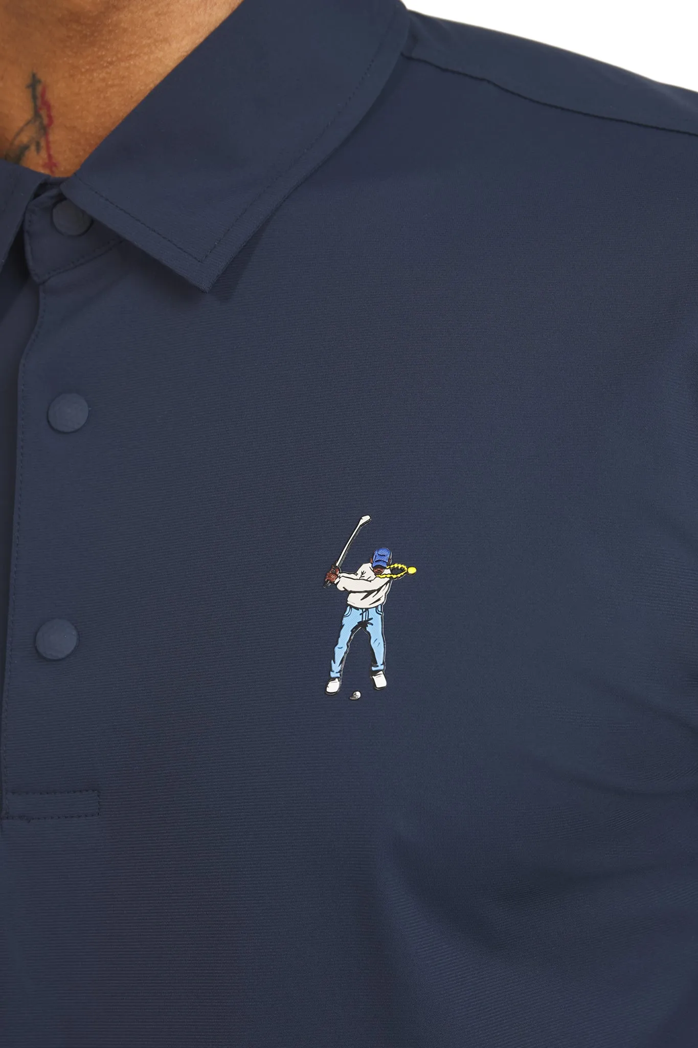 Midnight Navy Men's Snap Placket Polo