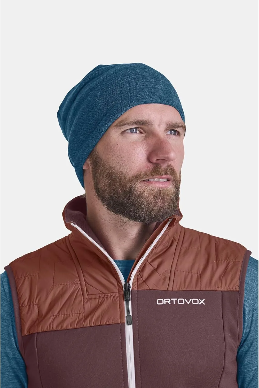 Ortovox Mens Fleece Plus Vest, High-Performance Merino Wool Blend Zip Up Shell Vest for Freeride, Mountaineering & Ski Tours