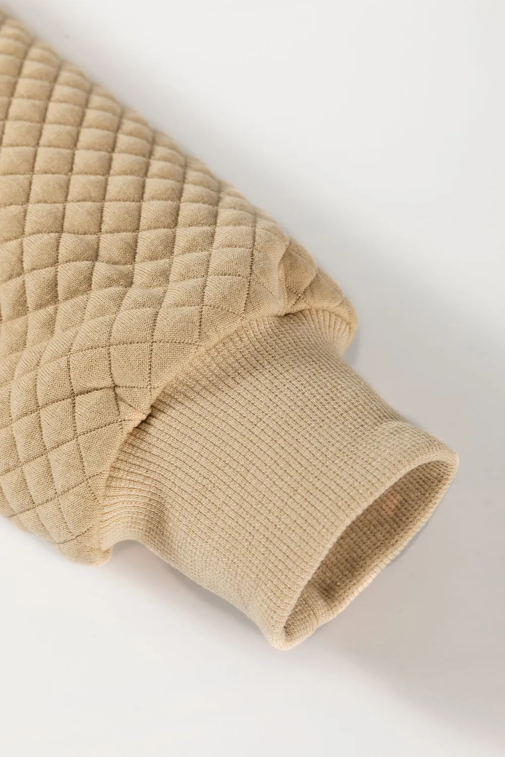 Pale Khaki Solid Baseball Collar Jacket