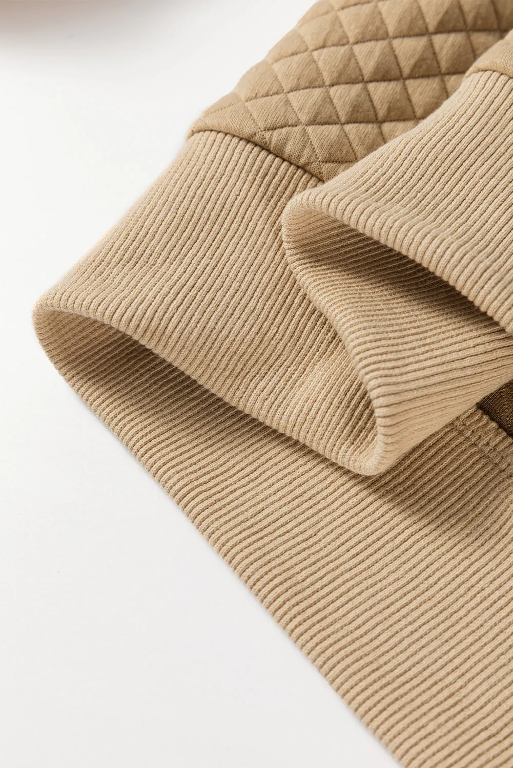 Pale Khaki Solid Baseball Collar Jacket