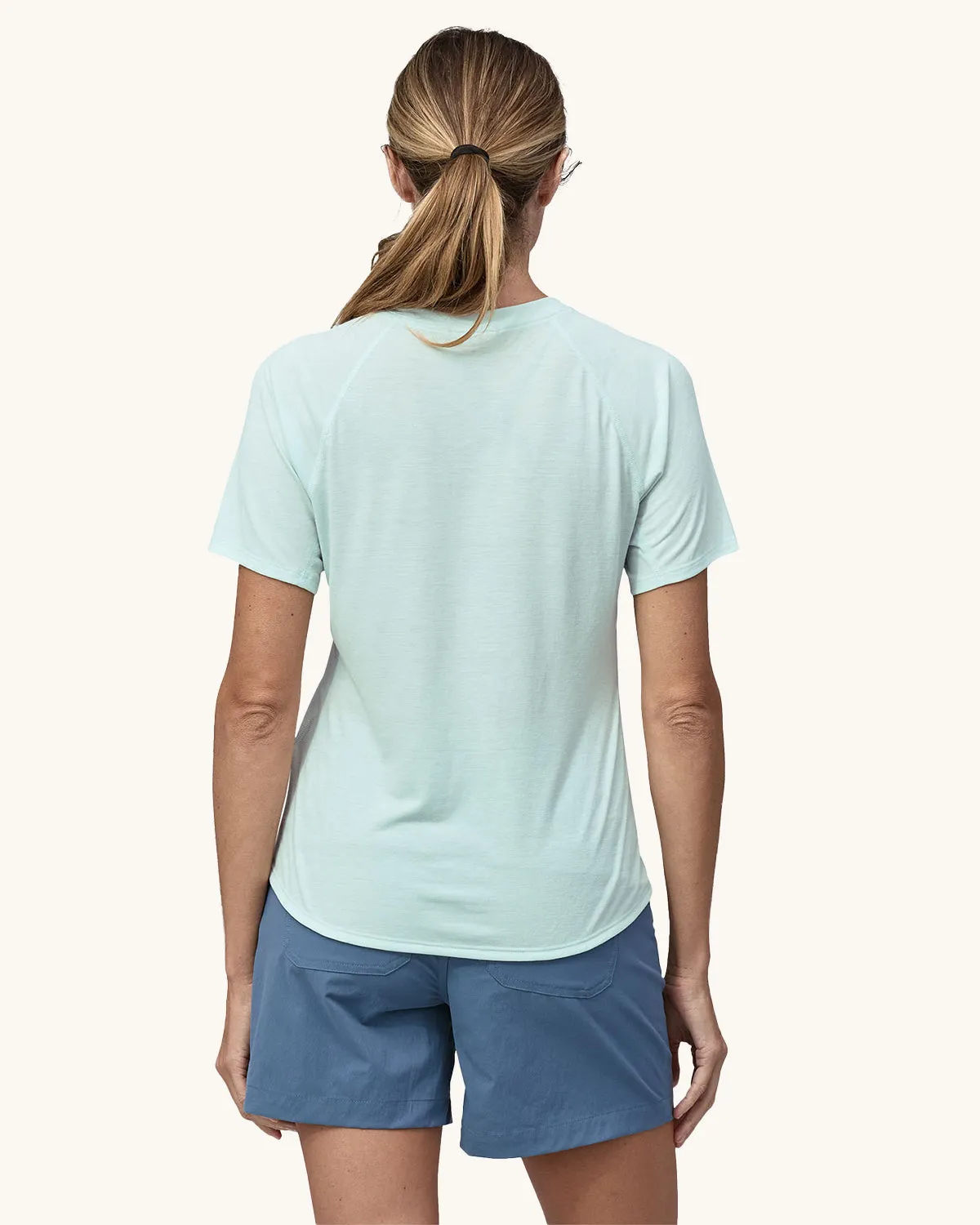 Patagonia Women's Capilene Cool Trail Graphic Shirt - Forge Mark Crest / Wispy Green