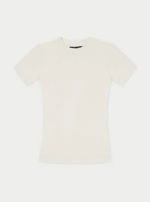 SCULPTING STRETCH EMBLEM BABY TEE - OFF WHITE