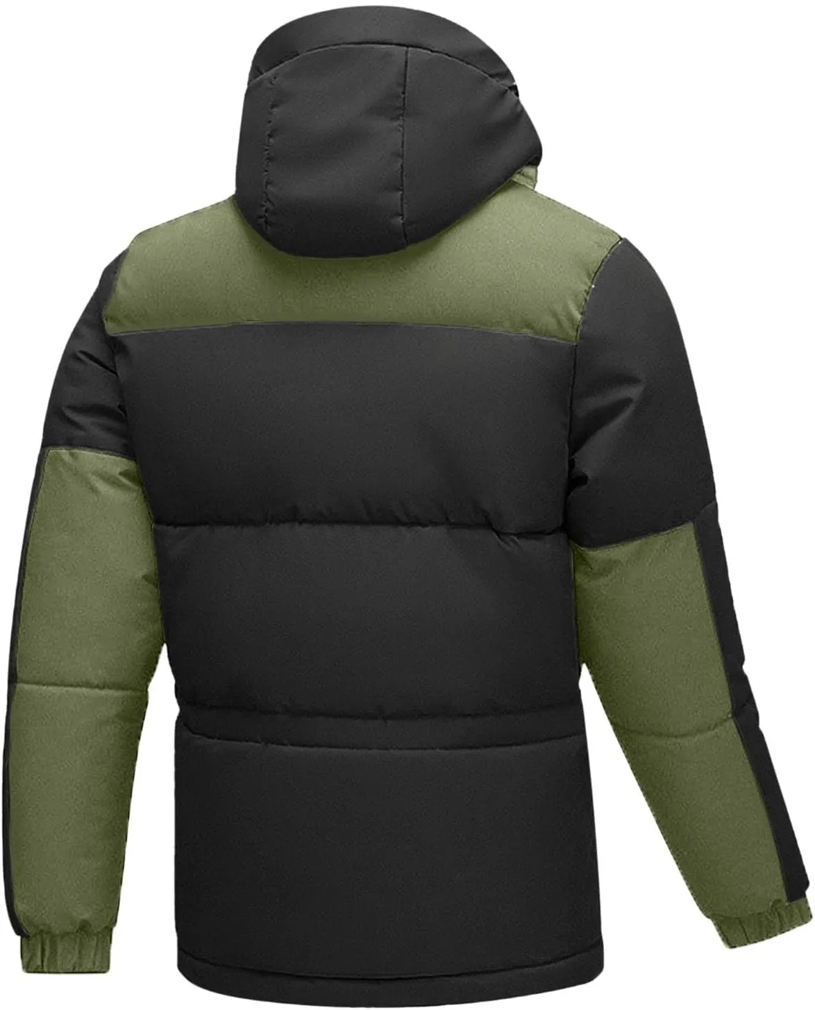 Snow Beauty Male Detachable Hat Color Blocked Casual Warm Loose Jacket