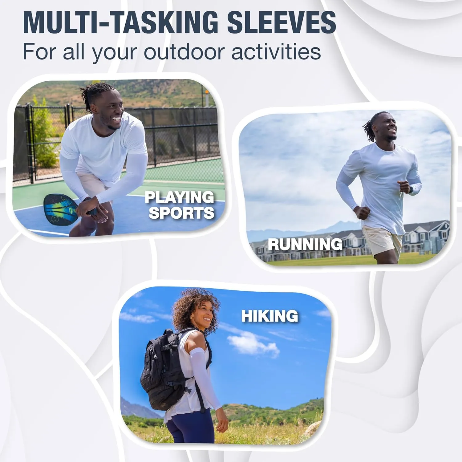 SportsTrail Cooling Arm Sleeves for Men & Women  Breathable, UV Sun Protection, Sports Arm Sleeves for Women, Men & Youth