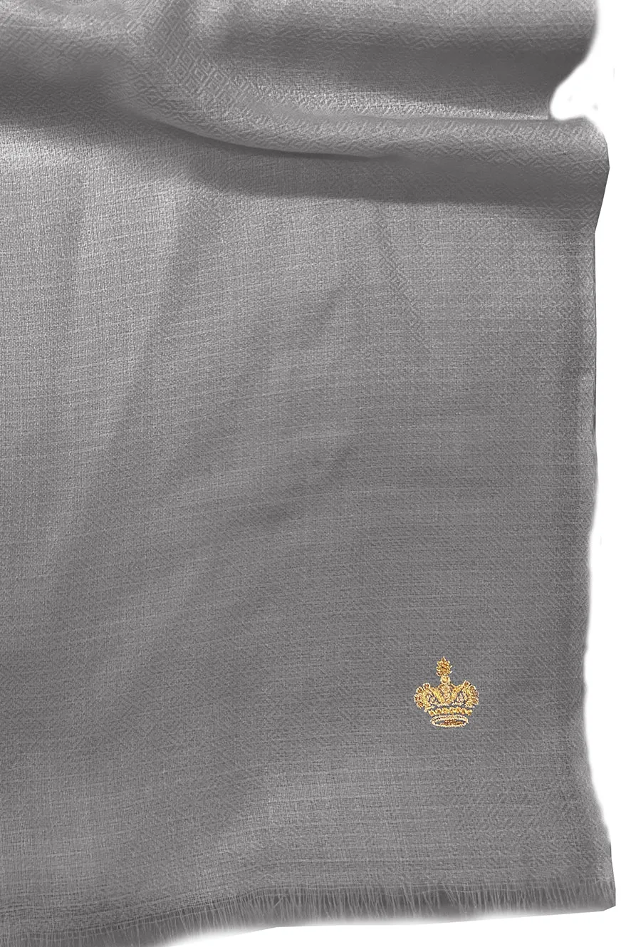 The Crown | Diamond Weave Pure Cashmere Personalized Shawl