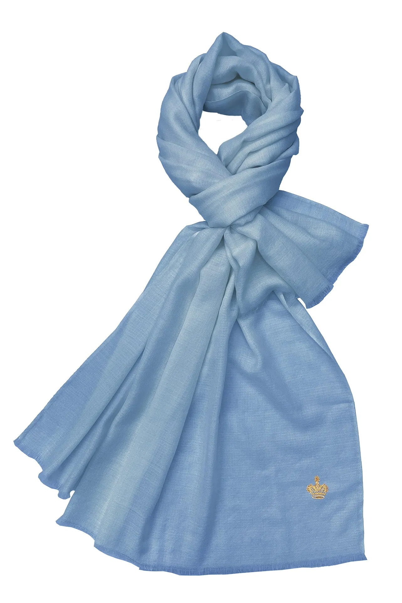 The Crown | Diamond Weave Pure Cashmere Personalized Shawl