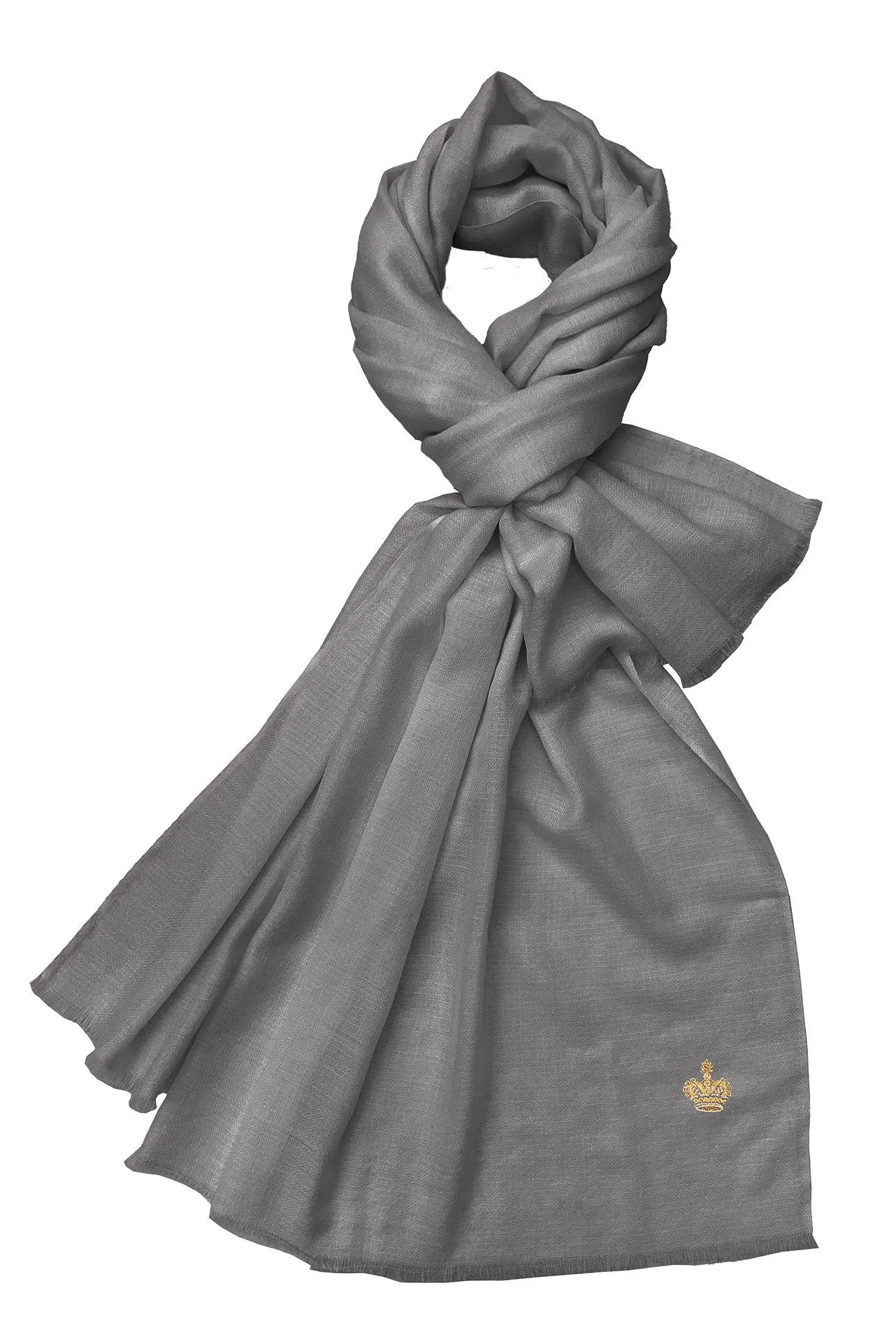 The Crown | Diamond Weave Pure Cashmere Personalized Shawl