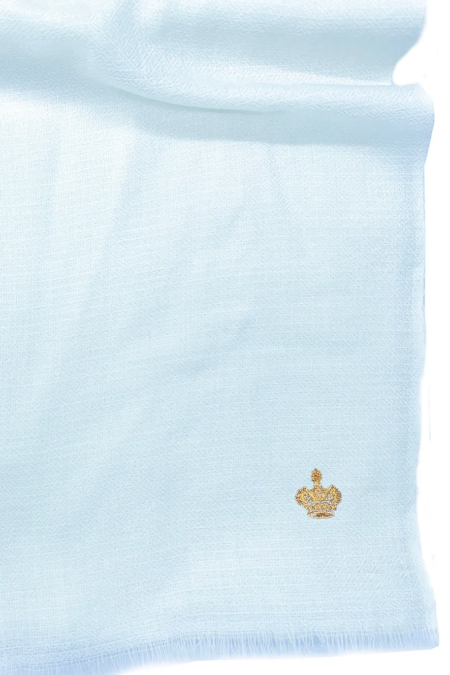 The Crown | Diamond Weave Pure Cashmere Personalized Shawl