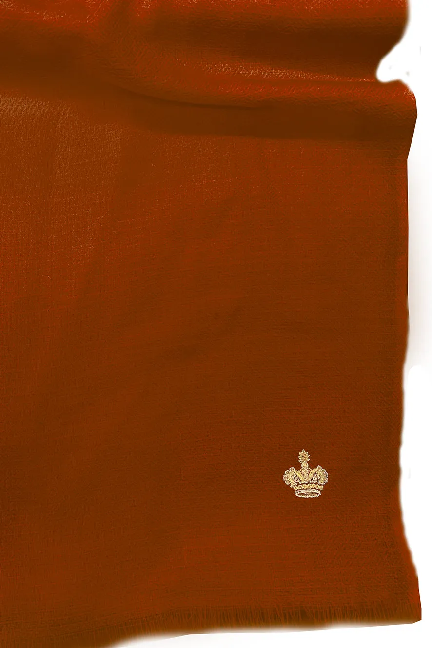 The Crown | Diamond Weave Pure Cashmere Personalized Shawl