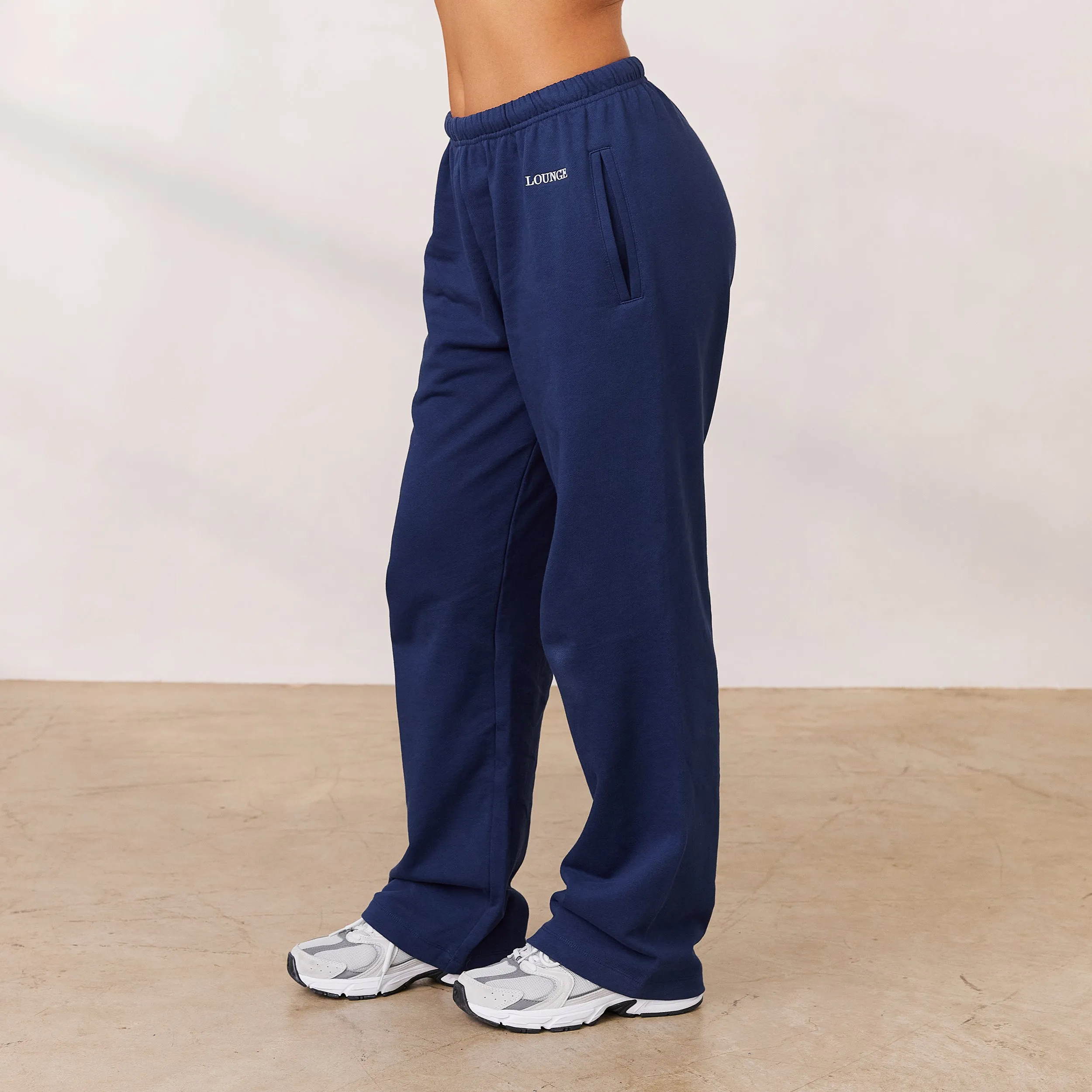 Varsity Pantalon de Jogging Droit - Bleu Marine