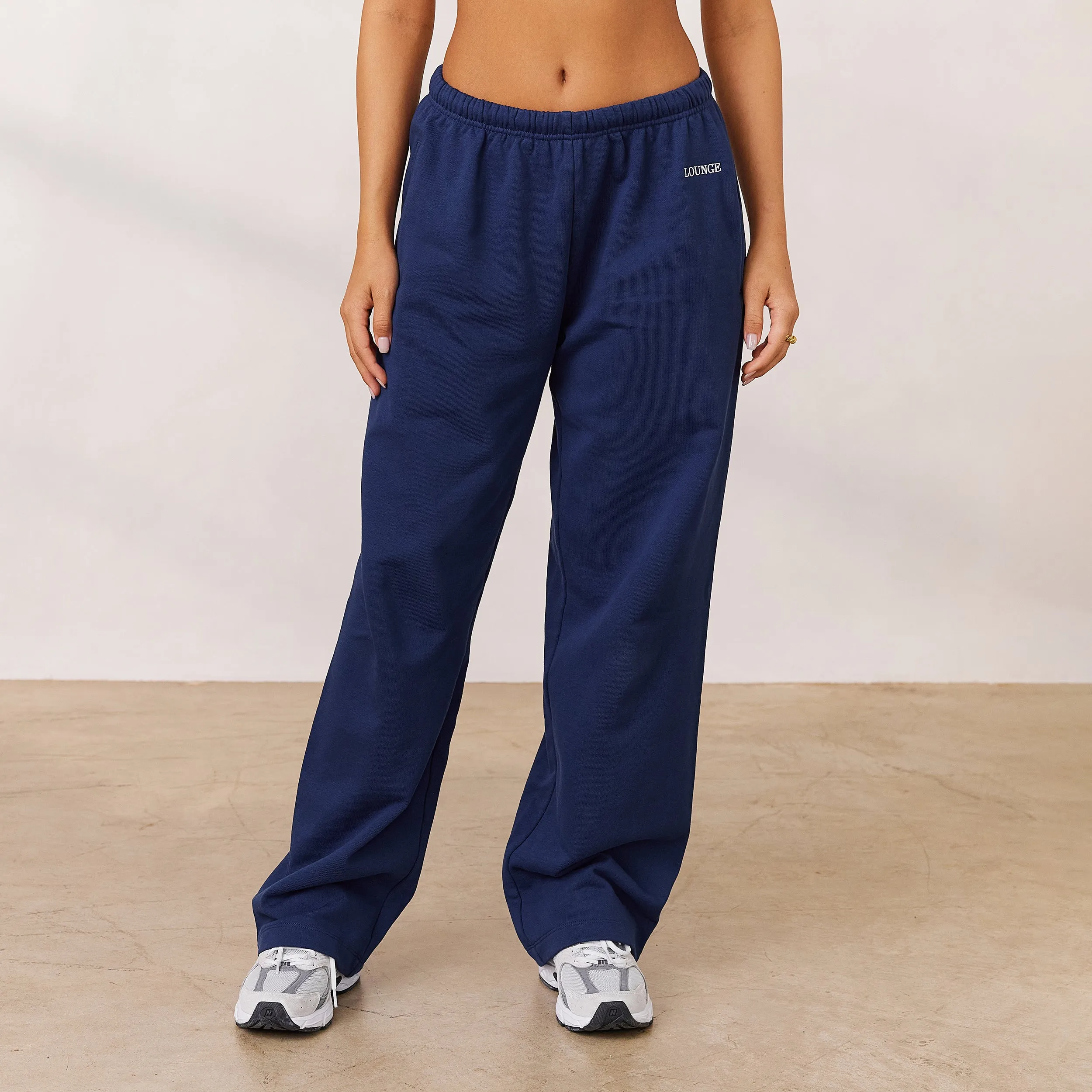Varsity Pantalon de Jogging Droit - Bleu Marine