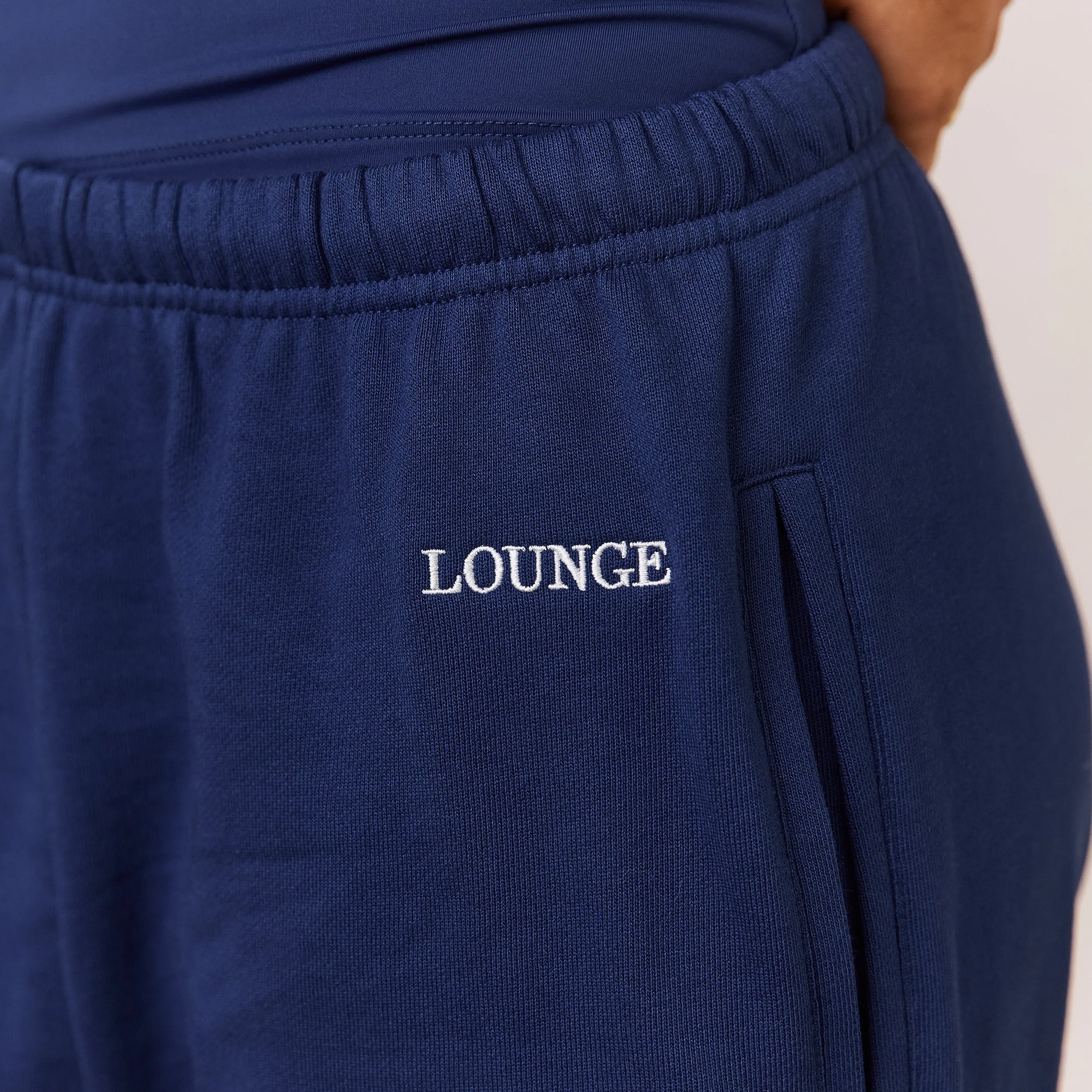 Varsity Pantalon de Jogging Droit - Bleu Marine