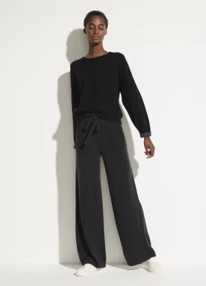 Vince Cashmere Wool Wide Leg Pull On Pant