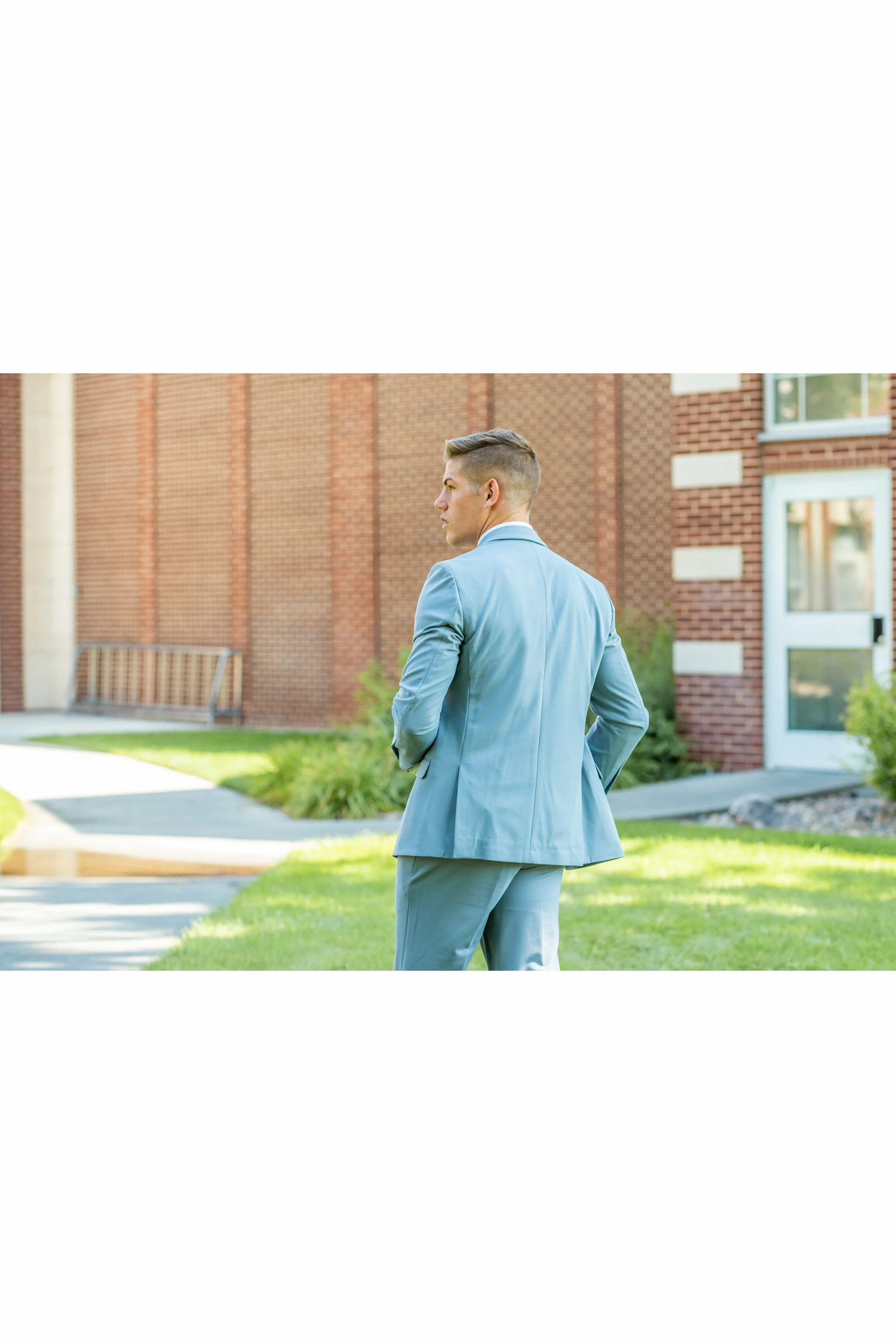 Washable 2-Pant Flex Suit Light Grey