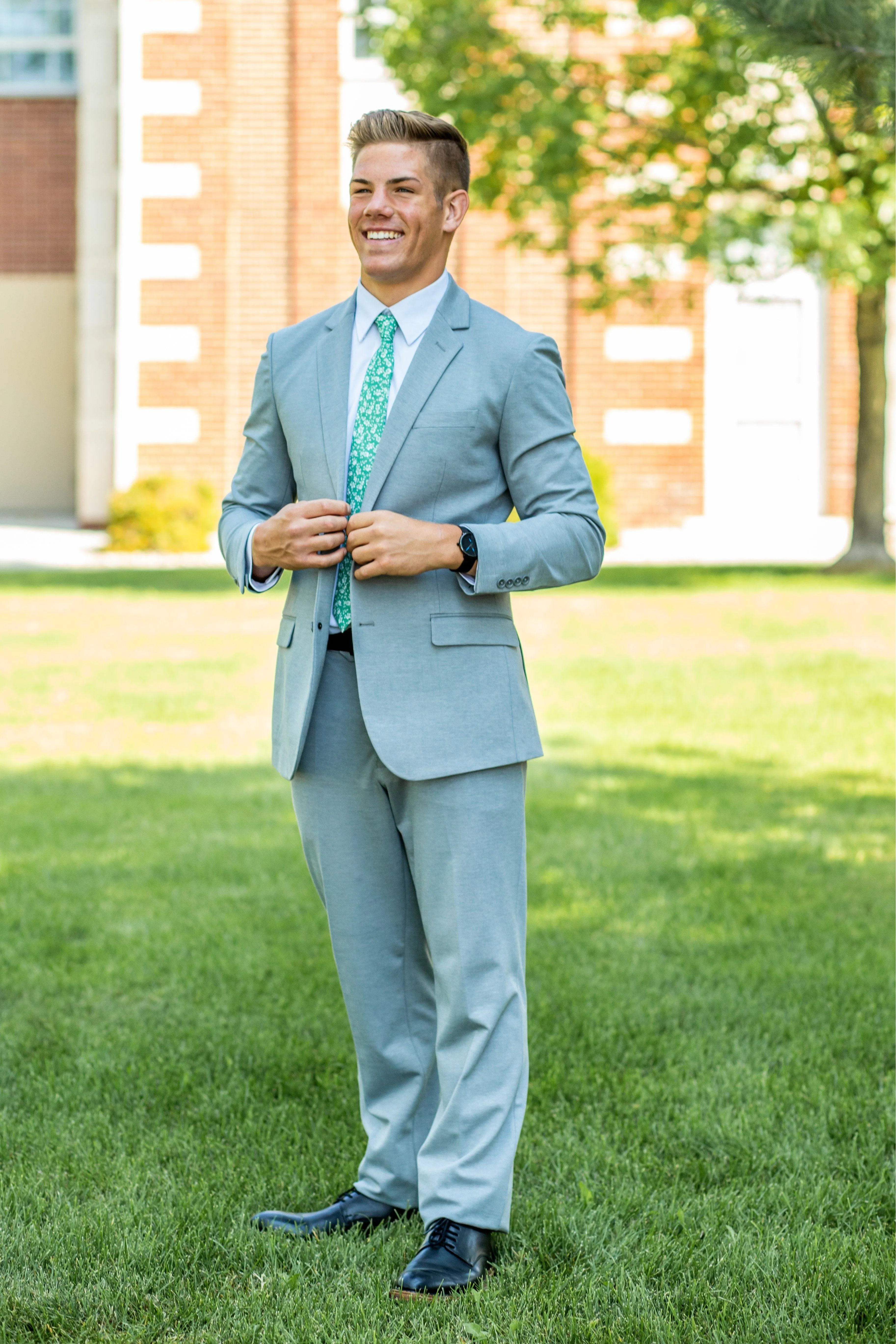 Washable 2-Pant Flex Suit Light Grey