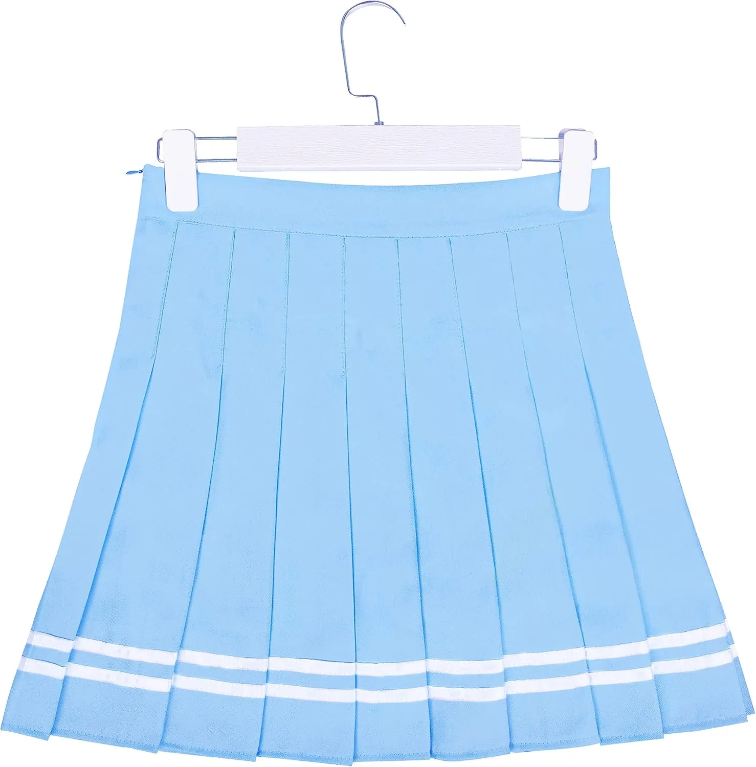 Women Girls High Waist Pleated Mini Skirt with Lining Shorts