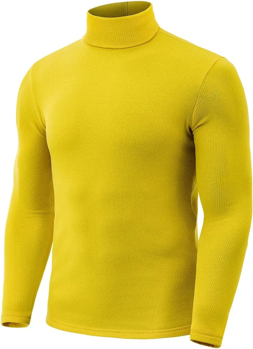 Zengjo Mens Turtleneck Long Sleeve Shirts Thermal Baselayer Tops Soft